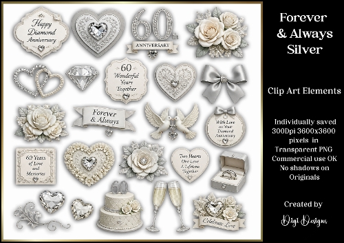 Forever & Always Silver Clipart 