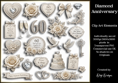 Diamond Anniversary Clipart 