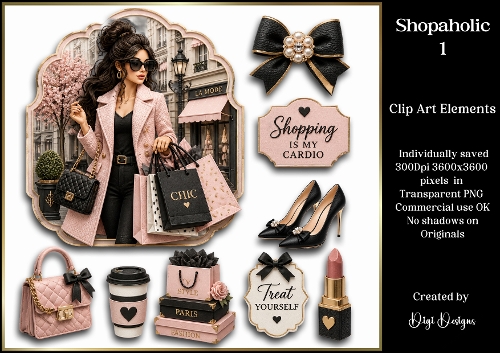 Shopaholic 1 Large Clipart Collection