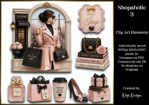 Shopaholic 3 Large Clipart Collection
