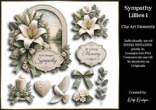Sympathy 1 Large Clipart Collection