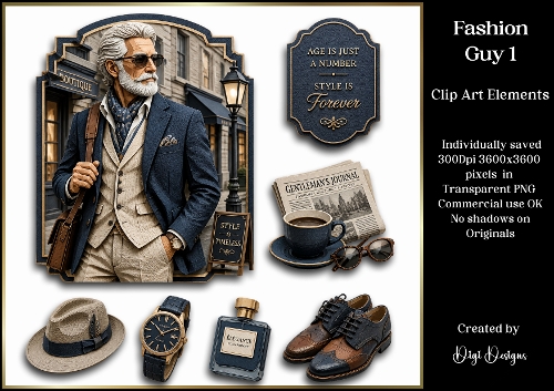 Fashion Guy 1 Large Clipart Collection