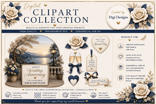 Wedding Anniversary 1 Clipart Collection PNG 
