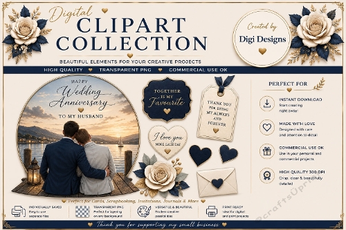 Wedding Anniversary 2 Clipart Collection PNG 