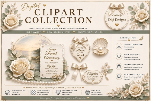 Wedding Anniversary 7 Clipart Collection PNG 