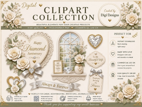Wedding Anniversary 8 Clipart Collection in PNG 