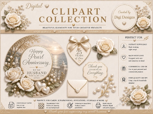 Wedding Anniversary 19 Clipart Collection in PNG 