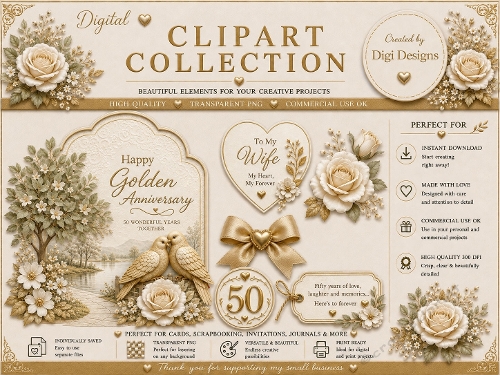 Wedding Anniversary 22 Clipart Collection in PNG 