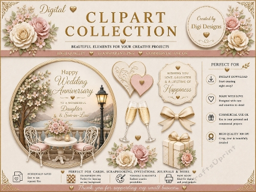 Wedding Anniversary 26 Clipart Collection in PNG 