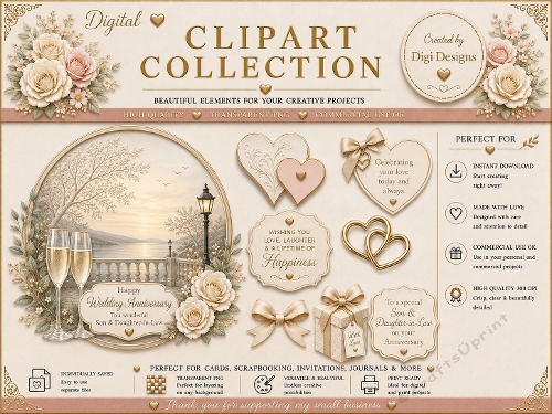 Wedding Anniversary 27 Clipart Collection in PNG 