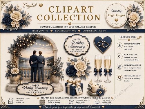 Wedding Anniversary 29 Clipart Collection in PNG 