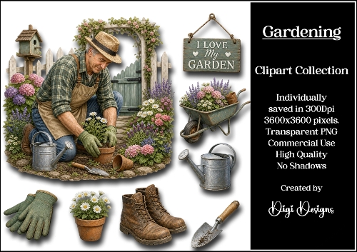 Gardening 3 Clipart Collection 
