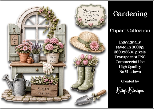 Gardening 4 Clipart Collection 