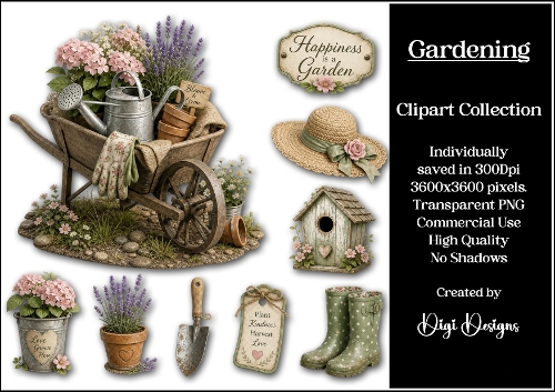 Gardening 5 Clipart Collection 