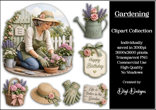 Gardening 6 Clipart Collection 