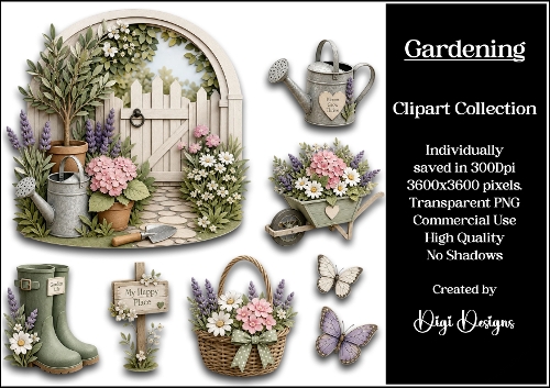 Gardening 8 Clipart Collection 