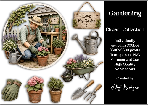 Gardening 9 Clipart Collection 