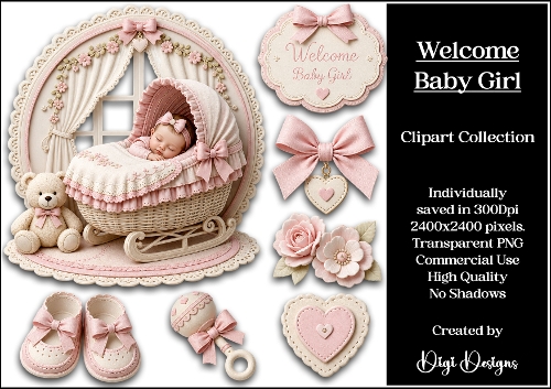 New Baby 3 Clipart Collection 