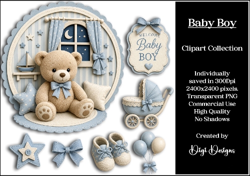 New Baby 6 Clipart Collection PNG 