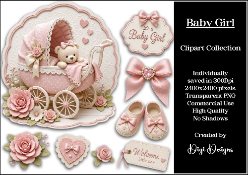 New Baby 7 Clipart Collection PNG 