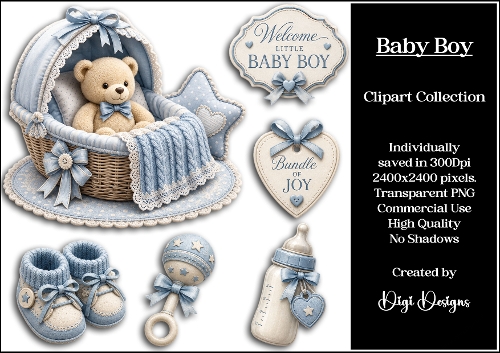 New Baby 11 Clipart Collection PNG 