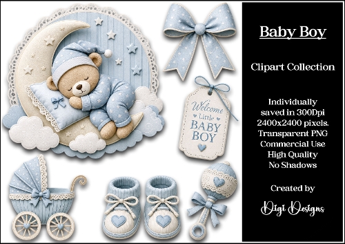 New Baby 13 Clipart Collection PNG 