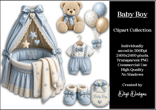 New Baby 15 Clipart Collection PNG 
