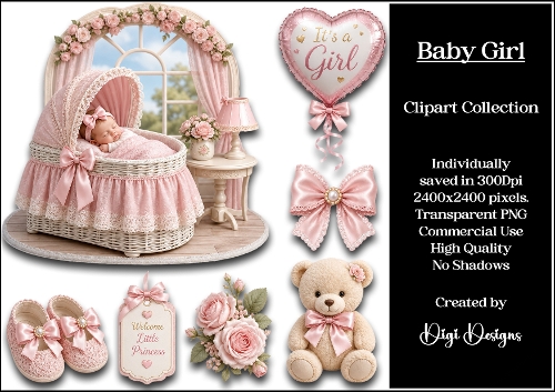 New Baby 16 Clipart Collection PNG 