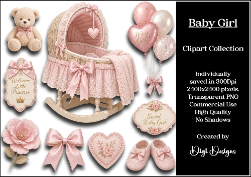 New Baby 18 Clipart Collection PNG 