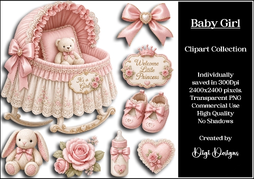 New Baby 19 Clipart Collection PNG 