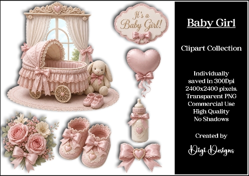 New Baby 20 Clipart Collection PNG 