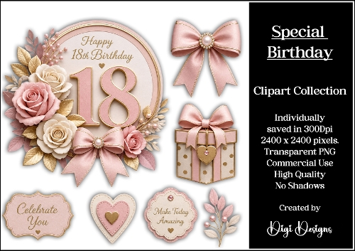 Special Birthday 1 Clipart Collection PNG
