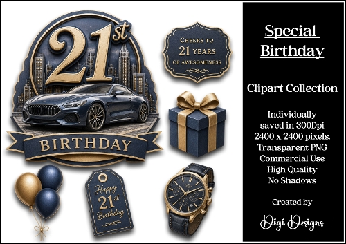 Special Birthday 2 Clipart Collection PNG