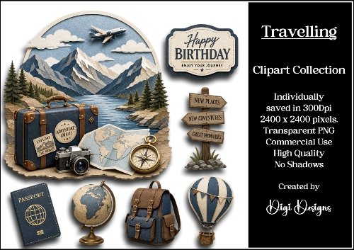 Sports 3 Travelling Clipart Collection PNG