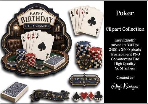 Sports 7 Poker Clipart Collection PNG
