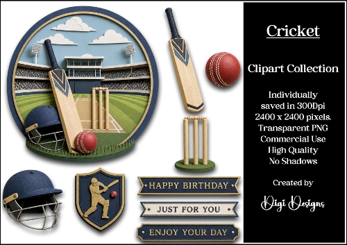 Sports 9 Cricket Clipart Collection PNG