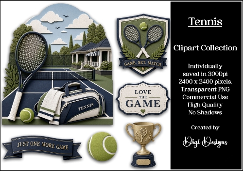 Sports 18 Tennis Racing Clipart Collection PNG