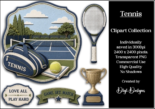 Sports 20 Tennis Racing Clipart Collection PNG