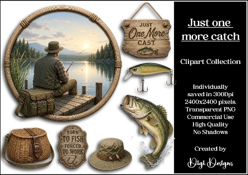 Sports 24 Fishing Clipart Collection PNG