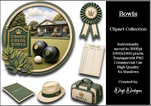 Sports 27 Bowls Clipart Collection PNG