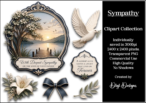 Sympathy 6 Clipart Collection PNG