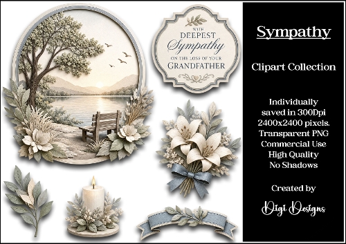 Sympathy 5 Clipart Collection PNG