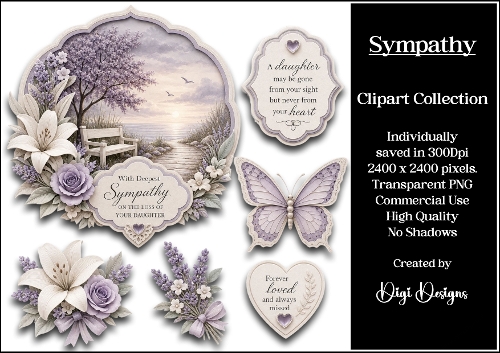 Sympathy 8 Clipart Collection PNG