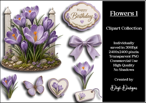 Flowers 1 Clipart Collection PNG