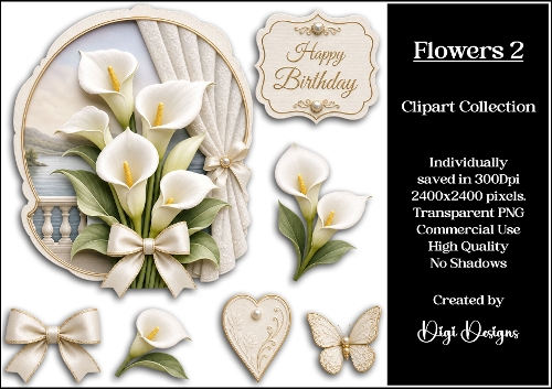 Flowers 2 Clipart Collection PNG