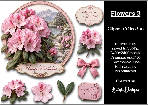 Flowers 3 Clipart Collection PNG