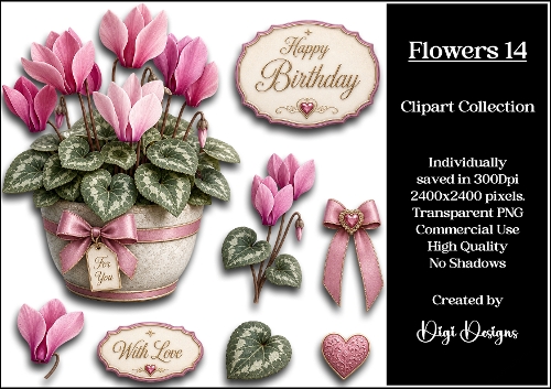 Flowers 14 Clipart Collection PNG