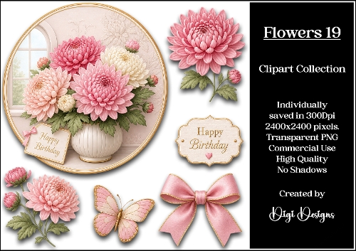 Flowers 19 Clipart Collection PNG