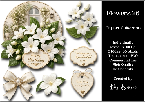 Flowers 26 Clipart Collection PNG