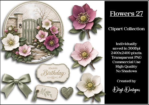 Flowers 27 Clipart Collection PNG